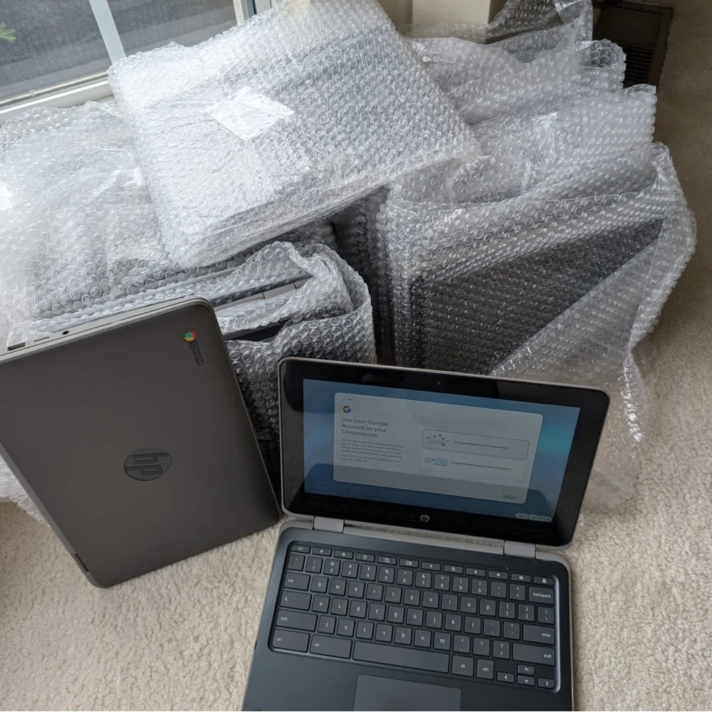 HP Chromebook with Black and Silver Finish